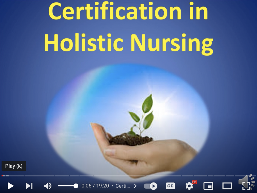 Certification in Holistic Nursing